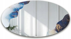 Marble Elfra szabálytalan tükör elliptikus kék márványon 110x50