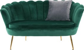 Pad Art-deco stílusban, smaragd Velvet anyag/gold króm-arany, NOBLIN