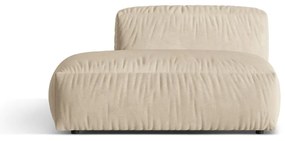 Bézs bársony kanapé modul (bal oldali) Martina – Micadoni