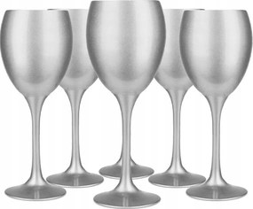 6x Borospohár Ezüst 300ML 6DB-OS Szett