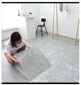 Öntapadó lemez padlóra vagy falra At Performance PVC 60 X 60 cm,Fekete bőr