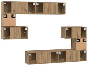 TV szekrény garnitúra 8 pcs kézműves tölgy 80 x 30 x 30 cm