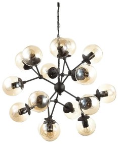 Ideal Lux - Csillár láncon KEPLER 18xE27/42W/230V átm. 69 cm fekete