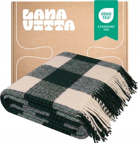 Veronika félgyapjú takaró ágytakaró Pléd Zöld 140х200 cm