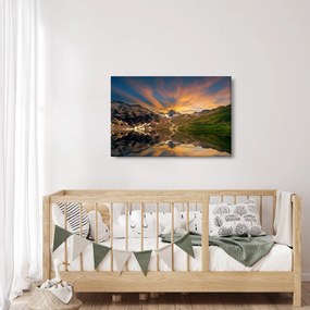 Kép - Visszaverődés a hegyi tóban (90x60 cm)
