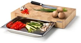 Continenta C4026 - Konyhai vágódeszka tálcával, 39x27 cm, gumifa