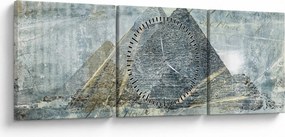 Kép - Piramisok kék szűrőben (órával) (90x30 cm)