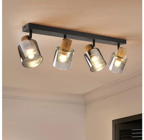 Brilagi - HYGGE spotlámpa 4xE14/15W/230V fekete/füstszínű