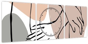 Kép - Női test vonal művészet N⁰2 (órával) (90x30 cm)