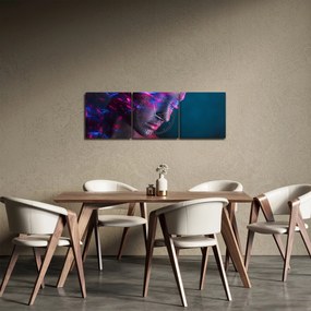 Csillogó nő képe (órával) (90x30 cm)