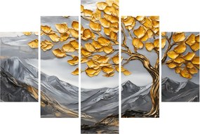 Kép – Fa arany levelekkel (150x105 cm)