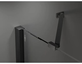 Mexen Velar Duo, nyitható tolóajtó 150x200 cm, 8mm átlátszó üveg, fekete matt, 871-150-000-02-70