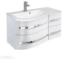 OPAL Fürdőszoba szekrény 90 cm méretben fényes fehér színben 900x500x440 balos (mosdó nélkül)