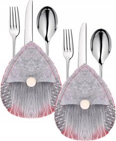 2x Evőeszköztartók Asztal Tok Karácsonyi Dekoráció