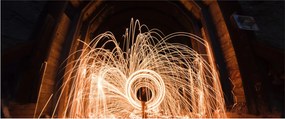Kép - Fényes show a síneken (120x50 cm)