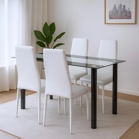 Norman 4+1 étkező garnitúra fehér