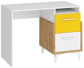 HEY HEY íróasztal (fehér-sárga-artisan)