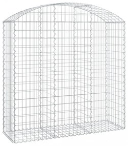 íves horganyzott vas gabion kosár 150x50x140/160 cm
