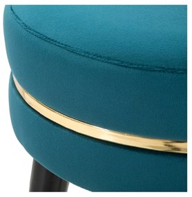 Türkiz kárpitozott bárszék (ülésmagasság 74 cm) Paris – Mauro Ferretti