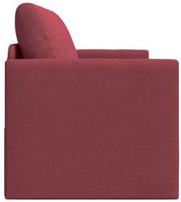 Földi Kanapéágy 2 az 1-ben Burgundi vörös 124x71x78 cm Szövet