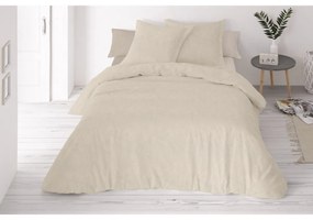 Ágyneműhuzat pamut és len keverékből, világos bézs színű, 160 x 200 cm, 2 db 70 x 80 cm