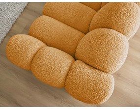 Mustársárga buklé kanapé 232 cm Hippolyte – Bobochic Paris