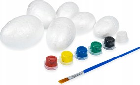 Stiropor tojások festékekkel gyerekeknek Húsvét játékhoz 6db