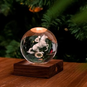 Asztali lámpácska 3D lézerrel készült mintával, többféle - Gingko Motiv: kůň
