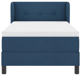 Boxspring Ágy Mattressz Kék 80x200 cm Szövet