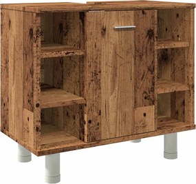 vidaXL Fürdőszoba szekrény régi fa 60x32x53,5 cm műszaki fa
