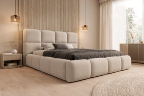Cloud kárpitozott ágy 180x200 ágyneműtartóval - bézs bouclé Quelle 03
