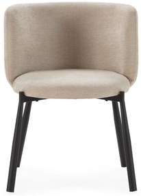 Bézs kárpitozott étkezőfotel szett 2 db-os Ginny – MOME