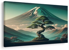 Kép bonsai és hegy japán stílusban