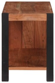 Könyvszekrény Barna, Fekete 80 x 30 x 40 cm Tömör Akácfa