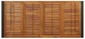 7 Darabos Kert Étkező Szett Bézs Poly Rattan Akácia, Egymásra Rakható Kerti Székek Párnákkal - 2 darabos Bézs Poly Rattan