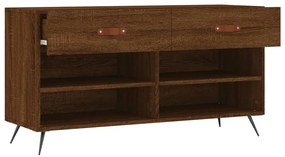 barna tölgy színű szerelt fa cipőpolc 102x35x55 cm