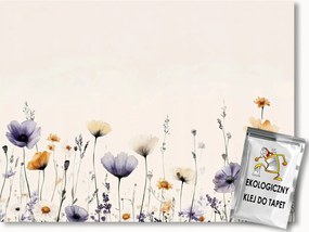 Fotótapéta Flizelina Akvarell Természet Kert Rét Virágok Boho 350x250 ragasztó