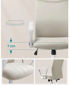 SONGMICS irodai szék, ergonomikus szék cappuccino bézs színben