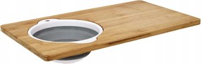 Bambusz Vágódeszka Összecsukható Szűrővel 49,5x28 cm