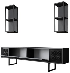 TV szekrény Black Line - Anthracite, Black