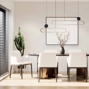 LED csillár kábelen FLORENTYNA LED/48W/230V 4000K arany/fekete