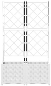 rácsos kert cserép 2 db Fehér 80x40x143 cm