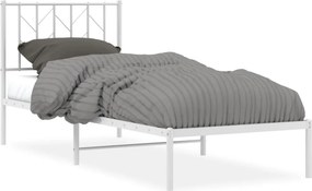 vidaXL fehér fém ágykeret fejtámlával 80x200 cm