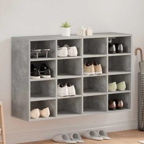 Cipősszekrény polcokkal Beton szürke 103 x 30 x 67 cm Faanyag
