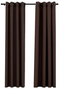 vidaXL 2 db tópszínű vászonhatású sötétítőfüggöny 140 x 245 cm