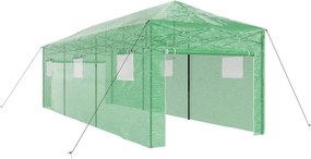 vidaXL Üvegház pop-up kerettel tetővel Zöld 290 x 870 x 315 cm Vas