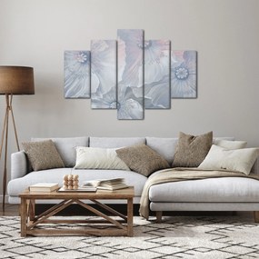 Kép - Kék virágok a falon (150x105 cm)