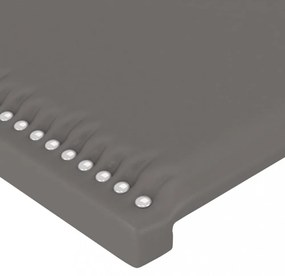 szürke műbőr LED-es fejtámla 83x16x78/88 cm