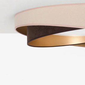 BRILAGI-LED Mennyezeti lámpa VELVET TWIST LED/24W/230V 4000K átm. 55 cm bézs/barna/arany