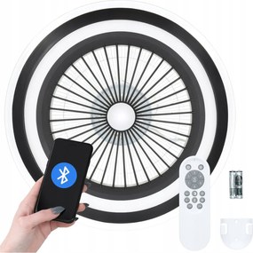 Mennyezeti Ventilátor Lámpa Led 52 CM Nagy Méret, Bluetooth Alkalmazással